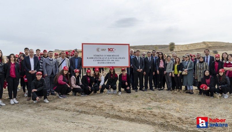 Kahramankazan'da 100 öğrenci 100 fidanı toprakla buluşturdu