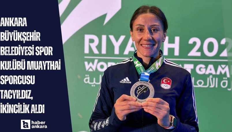 Ankara Büyükşehir Belediyesi Spor Kulübü MuayThai sporcusu Bediha Tacyıldız ikincilik aldı